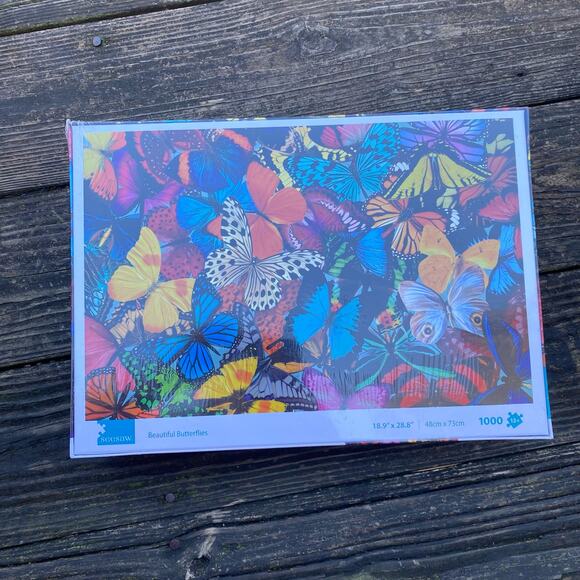 SeeSaw Beautiful Butterflies 1000 Piece Puzzle 18.9” X 28.8” - Picture 2 of 2